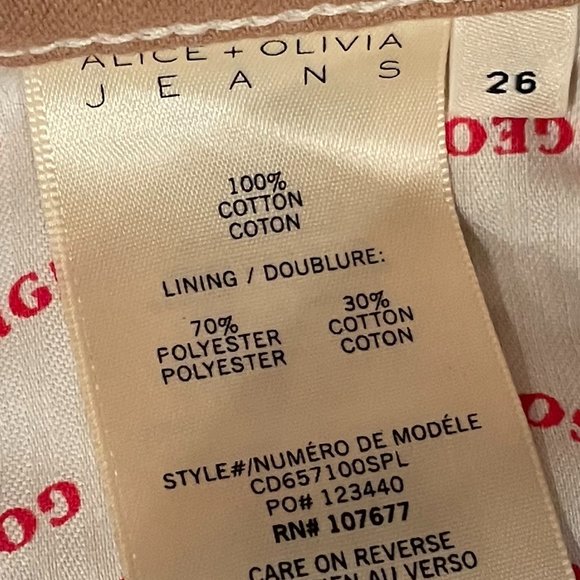 NWT Alice + Olivia Brown Patchwork Wide Leg Gaucho Cropped, Size 26 - Picture 12 of 16